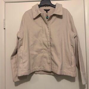 Banana Republic Cream Pea snap front Jacket